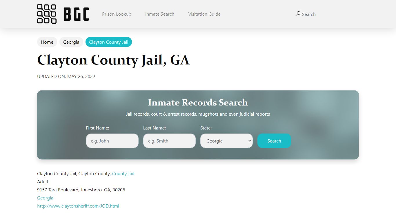 Clayton County Jail, GA Inmate Search, Mugshots ...